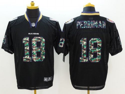 Ravens #18 Breshad Perriman Men's Stitched NFL Elite Camo Fashion Jersey