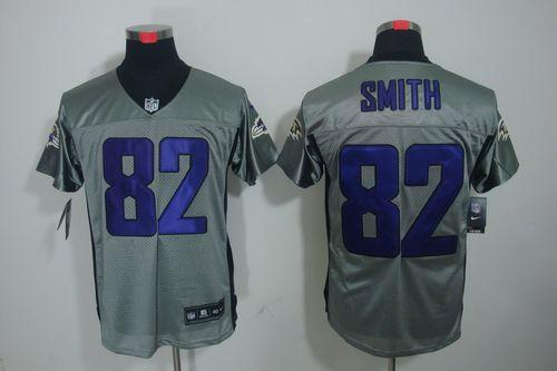 Ravens #82 Torrey Smith Grey Shadow Men's Stitched NFL Elite Jersey
