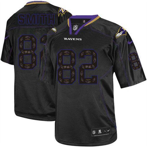 Ravens #82 Torrey Smith New Lights Out Black Men's Stitched NFL Elite Jersey