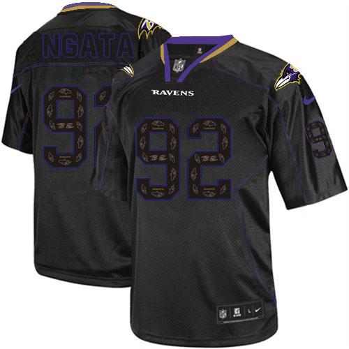 Ravens #92 Haloti Ngata New Lights Out Black Men's Stitched NFL Elite Jersey