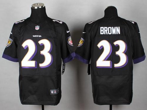 Ravens #23 Chykie Brown Black Alternate Men's Stitched NFL New Elite Jersey