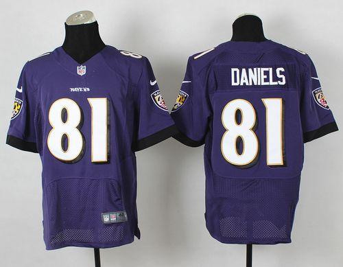 Ravens #81 Owen Daniels Purple Team Color Men's Stitched NFL New Elite Jersey
