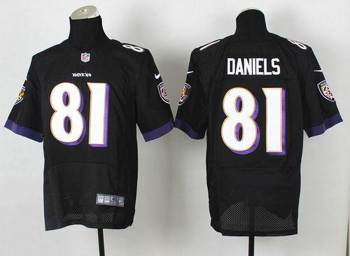 Ravens #81 Owen Daniels Black Alternate Men's Stitched NFL New Elite Jersey