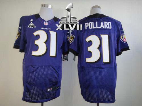 Ravens #31 Bernard Pollard Purple Team Color Super Bowl XLVII Men's Stitched NFL Elite Jersey
