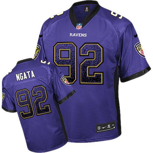 Ravens #92 Haloti Ngata Purple Team Color Men's Stitched NFL Elite Drift Fashion Jersey