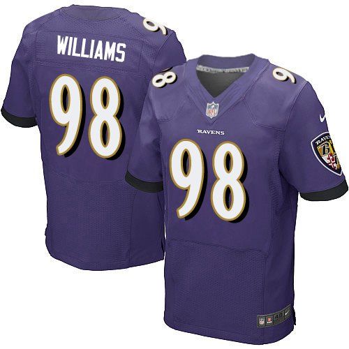 Ravens #98 Brandon Williams Purple Team Color Men's Stitched NFL New Elite Jersey