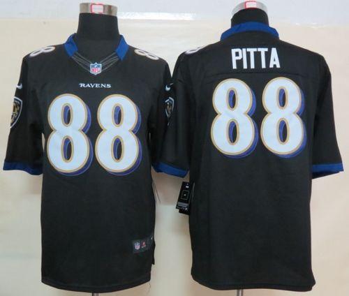 Ravens #88 Dennis Pitta Black Alternate Men's Stitched NFL Limited Jersey