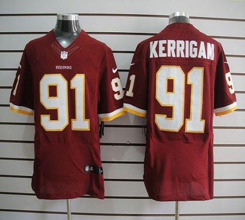 Redskins #91 Ryan Kerrigan Burgundy Red Team Color Men's Stitched NFL Elite Jersey