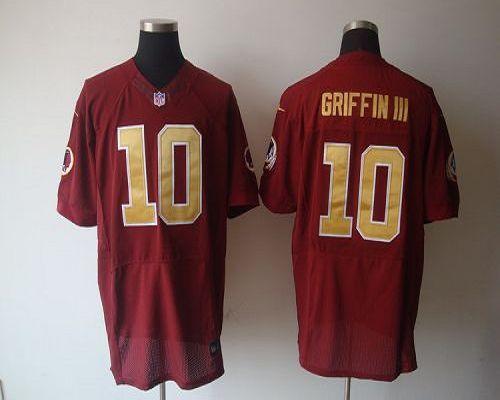 Redskins #10 Robert Griffin III Burgundy Red Alternate 80TH Throwback Men's Stitched NFL Elite Jersey