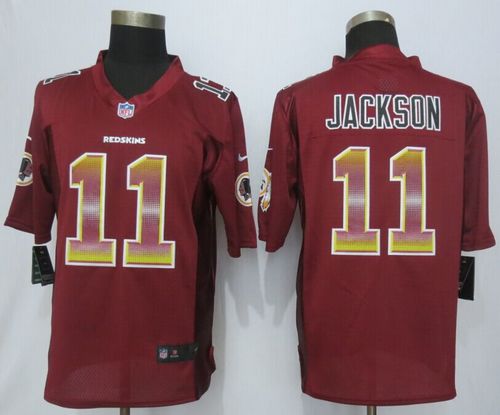 Redskins #11 DeSean Jackson Burgundy Red Team Color Men's Stitched NFL Limited Strobe Jersey