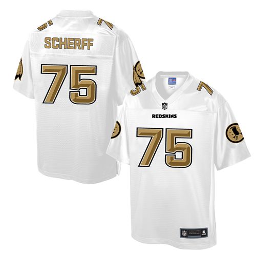 Redskins #75 Brandon Scherff White Men's NFL Pro Line Fashion Game Jersey