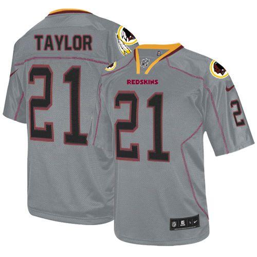 Redskins #21 Sean Taylor Lights Out Grey Men's Stitched NFL Elite Jersey
