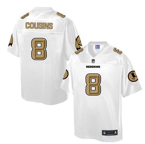 Redskins #8 Kirk Cousins White Men's NFL Pro Line Fashion Game Jersey