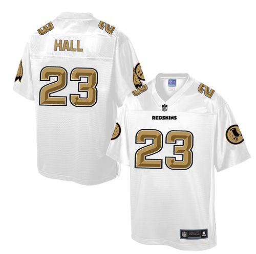 Redskins #23 DeAngelo Hall White Men's NFL Pro Line Fashion Game Jersey