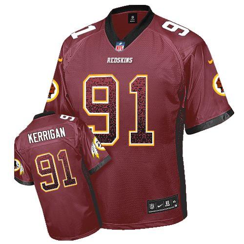 Redskins #91 Ryan Kerrigan Burgundy Red Team Color Men's Stitched NFL Elite Drift Fashion Jersey