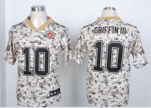 Redskins #10 Robert Griffin III Camo USMC Men's Stitched NFL Elite Jersey