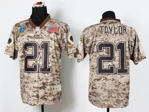 Redskins #21 Sean Taylor Camo Men's Stitched NFL New Elite USMC Jersey