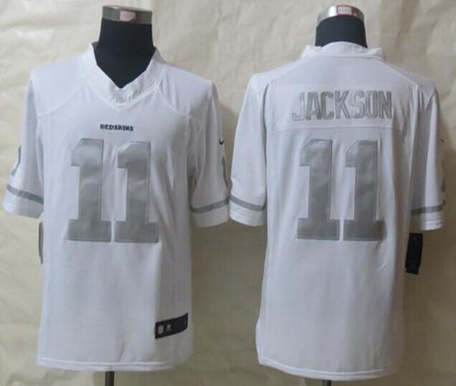 Redskins #11 DeSean Jackson White Men's Stitched NFL Limited Platinum Jersey