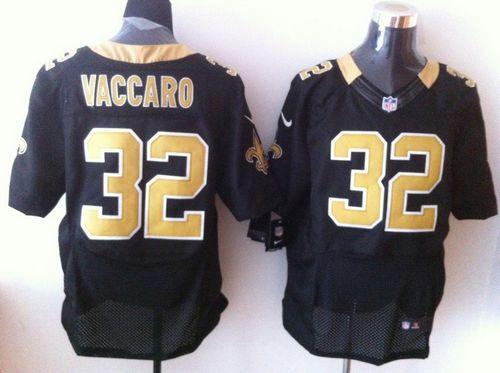 Saints #32 Kenny Vaccaro Black Team Color Men's Stitched NFL Elite Jersey