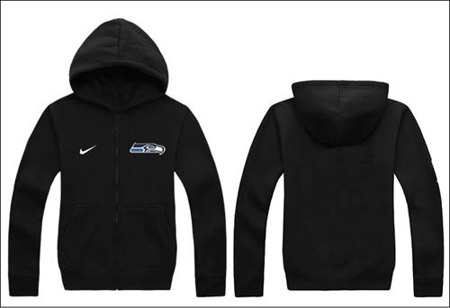 Seattle Seahawks Authentic Logo Hoodie Black