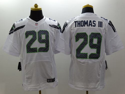 Seahawks #29 Earl Thomas III White Men's Stitched NFL Elite Jersey