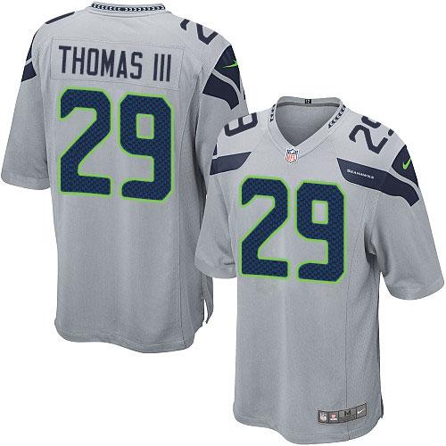 Seahawks #29 Earl Thomas III Grey Alternate Men's Stitched NFL Game Jersey