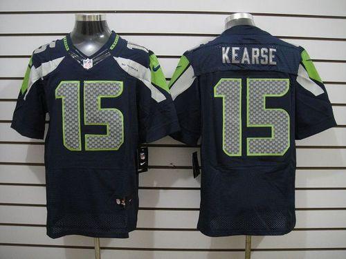 Seahawks #15 Jermaine Kearse Steel Blue Team Color Men's Stitched NFL Elite Jersey