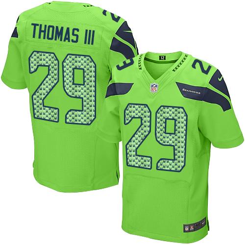 Seahawks #29 Earl Thomas III Green Alternate Men's Stitched NFL Elite Jersey