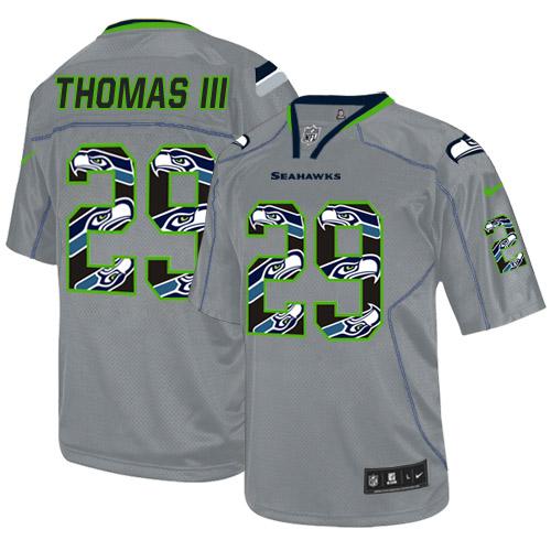 Seahawks #29 Earl Thomas III New Lights Out Grey Men's Stitched NFL Elite Jersey