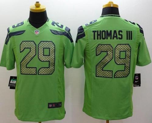 Seahawks #29 Earl Thomas III Green Alternate Men's Stitched NFL Limited Jersey