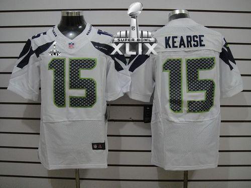 Seahawks #15 Jermaine Kearse White Super Bowl XLIX Men's Stitched NFL Elite Jersey
