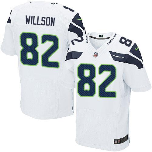 Seahawks #82 Luke Willson White Men's Stitched NFL Elite Jersey