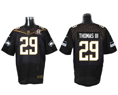 Seahawks #29 Earl Thomas III Black 2016 Pro Bowl Men's Stitched NFL Elite Jersey
