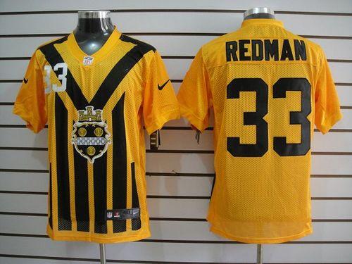 Steelers #33 Isaac Redman Gold 1933s Throwback Men's Stitched NFL Elite Jersey