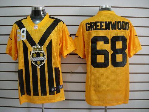 Steelers #68 L.C. Greenwood Gold 1933s Throwback Men's Stitched NFL Elite Jersey