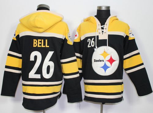 Steelers #26 Le'Veon Bell Black Sawyer Hooded Sweatshirt NFL Hoodie