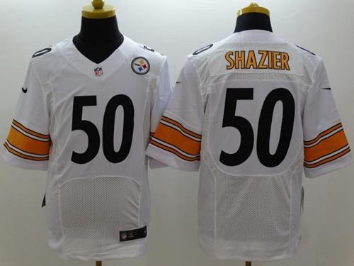 Steelers #50 Ryan Shazier White Men's Stitched NFL Elite Jersey