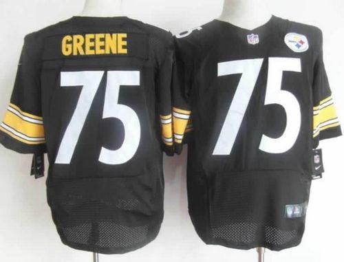 Steelers #75 Joe Greene Black Team Color Men's Stitched NFL Elite Jersey