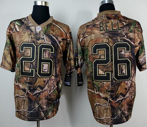 Steelers #26 Le'Veon Bell Camo Realtree Men's Stitched NFL Elite Jersey