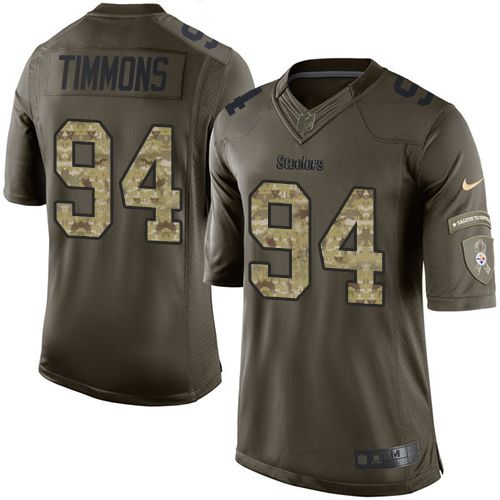 Steelers #94 Lawrence Timmons Green Men's Stitched NFL Limited Salute to Service Jersey