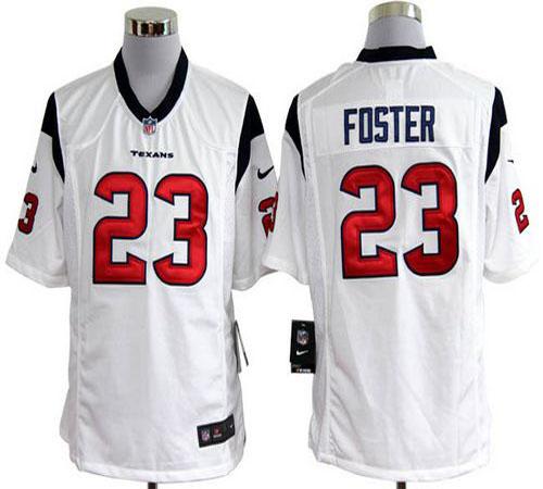 Texans #23 Arian Foster White Men's Stitched NFL Game Jersey