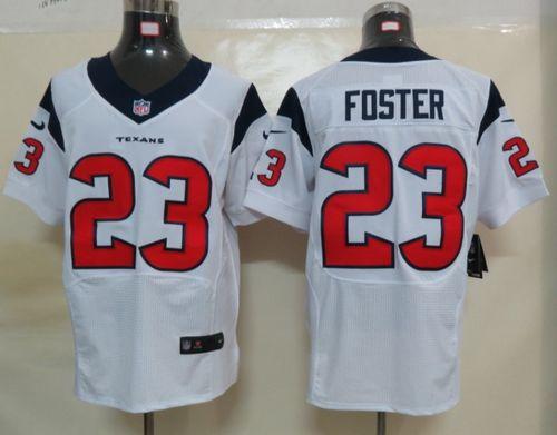 Texans #23 Arian Foster White Men's Stitched NFL Elite Jersey