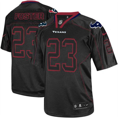 Texans #23 Arian Foster Lights Out Black Men's Stitched NFL Elite Jersey