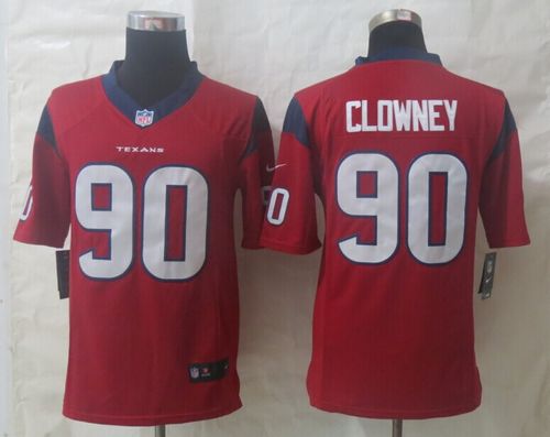 Texans #90 Jadeveon Clowney Red Alternate Men's Stitched NFL Limited Jersey