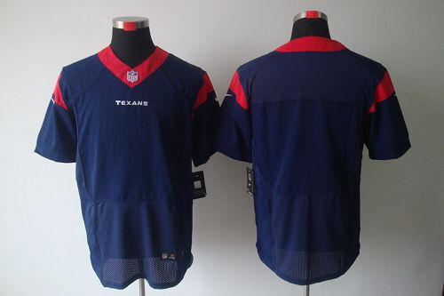 Texans Blank Navy Blue Team Color Men's Stitched NFL Elite Jersey