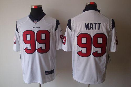 Texans #99 J.J. Watt White Men's Stitched NFL Limited Jersey