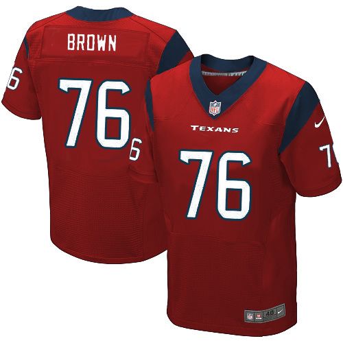 Texans #76 Duane Brown Red Alternate Men's Stitched NFL Elite Jersey