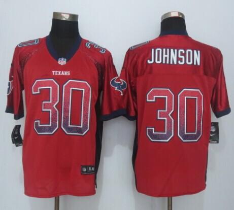 Texans #30 Kevin Johnson Red Alternate Men's Stitched NFL Elite Drift Fashion Jersey