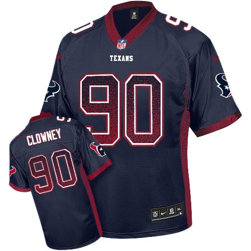 Texans #90 Jadeveon Clowney Navy Blue Team Color Men's Stitched NFL Elite Drift Fashion Jersey