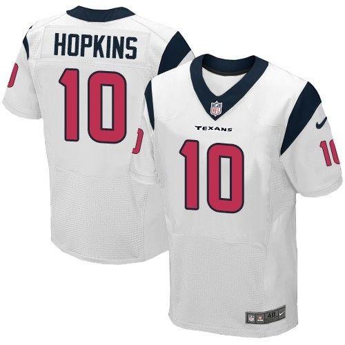 Texans #10 DeAndre Hopkins White Men's Stitched NFL Elite Jersey
